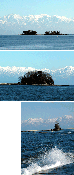 日本海越しの立山連峰